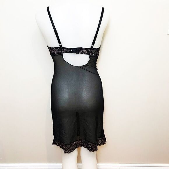 roselle Black Mesh Slip Lingerie With Bra 🌻 - Picture 5 of 10